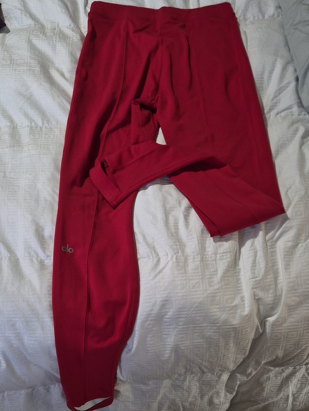 ALO Red Yoga Stirup Red Leggings